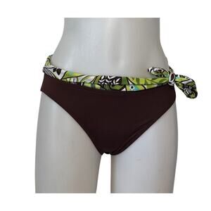 2Bamboo Brown Bikini with Belt Design Size Small